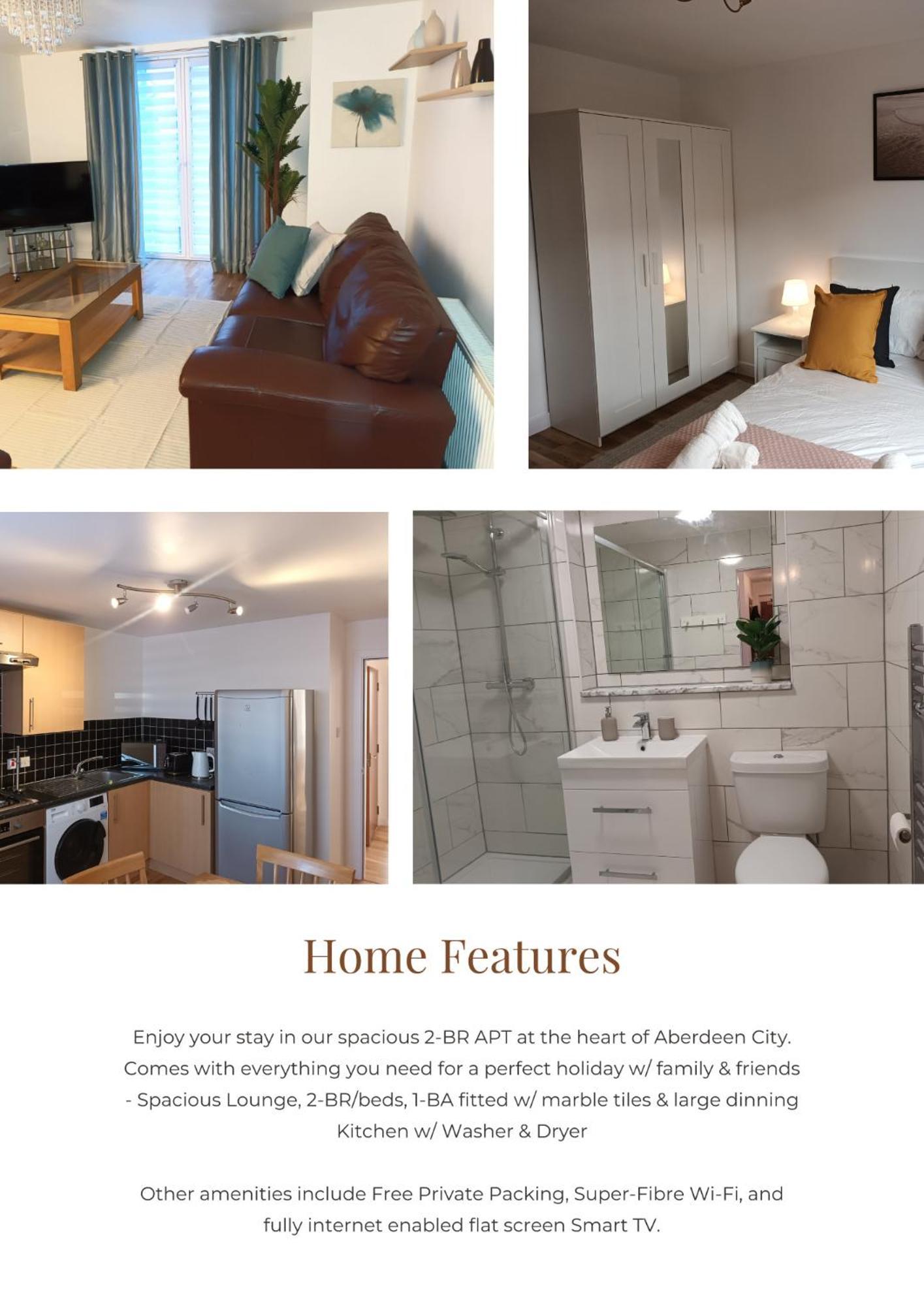 Spacious Elegant 2-Br Apartment In Aberdeen City Centre Екстер'єр фото